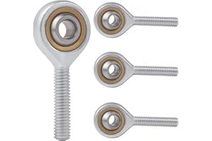 NAKUPENDA 4Pcs Asta Esterno Filettata Testina Cuscinetto Cuscinetti Sferici Filettato Asta Fine Filettatura Maschio Estremità Stelo Filettatura Estremità (M6)