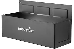 POPPSTAR Bandeja magnética para aerosoles, longitud 210 mm x altura 70 mm x ancho 75 mm, material: acero, color: negro