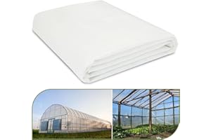 Atoke 3x10M Extra Thick Polythene Sheeting,Heavy Duty Clear Plastic Sheeting,6 Mil UV Resistant Polyethylene Greenhouse Film Hoop Green House Plastic Cover for Farms, Agriculture, Garden