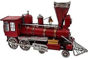 YCHTEWY - Modello locomotiva in metallo locomotiva classica da collezione modello di treno classico decorazione per la casa, locomotiva in metallo, decorazione natalizia unica, decorazione vintage da