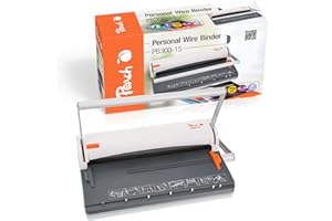 ‎PEACH Peach Draht Bindemaschine - bindet 60 A4 Seiten - PB300-15A
