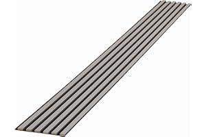 WOHNARTIG Wandverkleidung | Lamellenverkleidung | Akustikpaneel | Wandpaneele auf filz | Akustikfilz | Lamellenwand | Lamellen dekor | Grau | 275cm x 27cm |