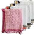 Athom Living Light Weight Cotton Premium Waffle Border Bath Towel 75x1 50 cm Pack of Four Multi10