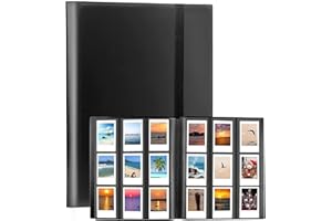 432 Taschen Mini Film Album für Fujifilm Instax Mini Film (54 x 86 mm) / Polaroid Zink Fotopapier (50 x 76 mm) / Kodak Zink Fotopapier (53 x 86 mm) / HP Sprocket Fotopapier (50 x 76 mm) (Schwarz)