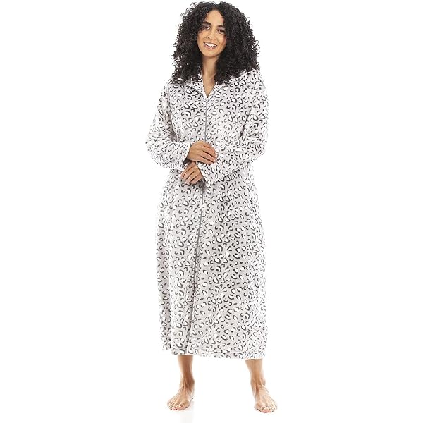 amazon ladies long dressing gowns women's dressing gown Women's Easy Wrap Nightgown/Robe Navy & White