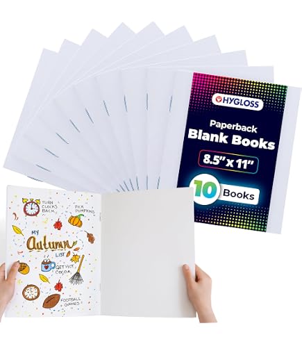 SJPrinter Blank Sketch Books For Kids - Bulk Pack Of 32-Page Unlined Notebooks, Premium White Paper, Perfect For Drawing & Journaling