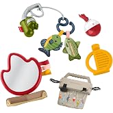 Fisher-Price&reg; Kamp Macerası Seti | Bebek Oyuncakları, 7 Par&ccedil;a Balık&ccedil;ılık ve Doğa Y&uuml;r&uuml;y&uuml;ş&uuml; Duyusal Aktiviteler, 3+ Aylık Yenid