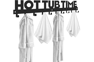 KUHOME 32in Black hot tub time 10 Hooks