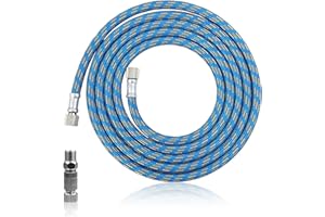 SRJQXH Manguera de Aerógrafo 3 Metros, Azul, Nylon, Manguera Compresor Aire, Acoplamientos Rápidos G1/8, 3 metros