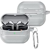 EWEC Samsung Galaxy Buds3 / Galaxy Buds3 Pro ve Galaxy Buds 3 FE Uyumlu Karbon Fiber Hybrid Polymer Technology Kulaklık Kılıf