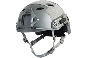 LOOGU Airsoft Fast PJ - Casco táctico superior Ops, núcleo protector, con almohadillas para el ocio al aire libre Paintball [negro]