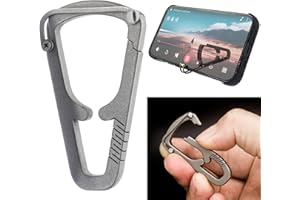 SROOS Titanium karabiner schlüsselanhänger,Foldable Portable Cell Phone Stand Purse Hook for Table Multifunctional Key Holders Utility karabiner klein Folding Quick-Release Carabiner Handbag Hanger