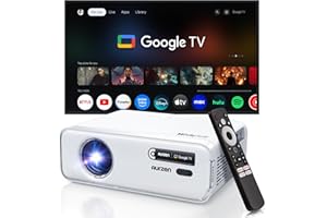Aurzen EAZZE D1 GTV Vidéoprojecteur avec Google TV, 4K Supportée, avec WiFi et Bluetooth, Netflix sous Licence Officielle, Auto Focus & Keystone, DoIby Audio, Zoom, Native 1080P Movie Vidéoprojecteur