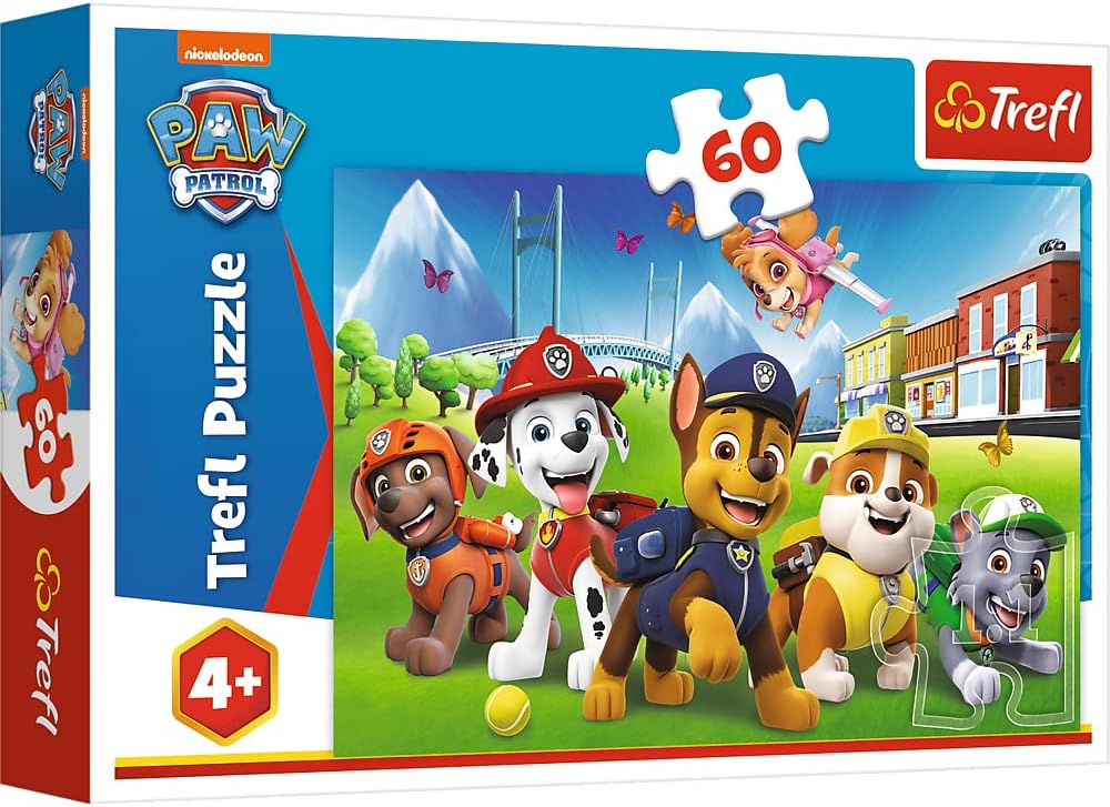 Trefl, Puzzle, Paw Patrol, En el Claro, de 60 Piezas, para niños a Partir de 4 años