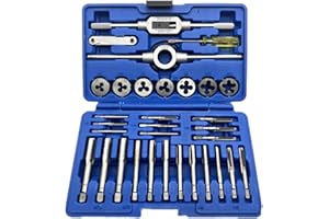 32 ADET HSS Kılavuz ve Pafta Seti Metrik Anahtarı Kesim M3-M12 El Diş Açma Aracı Tungsten Karbür Kılavuz Kalıp Vida Konu Yapm