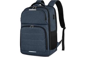 NEWHEY Plecak męski plecak na laptopa 17 cali z portem USB plecak roboczy wodoodporny plecak szkolny plecak podróżny kobiety