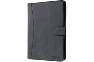 STILORD Cohen A4 Dokumententasche Leder Vintage - Elegante Schreibmappe mit 12,2 Zoll Tabletfach & Reißverschluss - Perfekt für Business, Meetings & Arbeit - Echtes Leder Farbe:Kara - Cognac