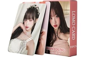 Musolaree 55pcs I'VE JangWonYoung Photocards Cards I've Novel Album Cards Set Mini Lomo Photocards Mini Poter Set pour Fille Cadeau