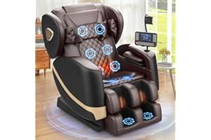 ‎FURNIMAT Massagesessel Ganzkörper, Zero Gravity Relaxsessel Massagestühle mit Taillen- und Beinheizung, Komfort-Airbags, Fußrollen, 10 Massagerollen, Bluetooth-Lautsprecher, Fernbedienung