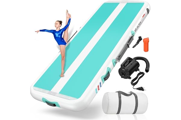 WelandFun Air Tumbling Track 3/4/5/6M Tapis Gonflable de Gymnastique Tapis de culbuteur Tapis de Gymnastique Gonflable pour l'exercice