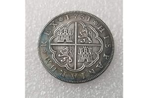 YunBest - Moneda conmemorativa antigua de España antigua de 1731, grandes monedas americanas, monedas antiguas brillantes sin circular, extrañamos profundamente nuestra patria monedas BestShop