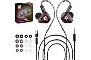 YINYOO KBEAR KB01 - Monitores intraurales, diafragma de berilio HIFI, controlador dinámico en los oídos, auriculares kbear inear con cable, auriculares iem de gama alta para músicos, cantantes, con cable OFC