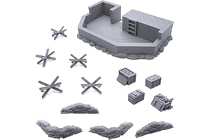 Siege The Shore, Scenario del Terreno per Miniature da Tavolo Wargame da 28 mm, 3D Stampato e verniciabile, EnderToys