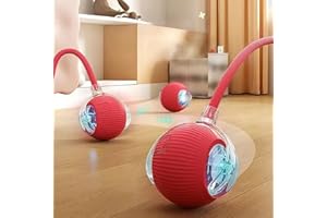 Busstier Akıllı Kedi Oyuncağı, Otomatik Yuvarlanan İnteraktif Top, Hareketli Kuyruk, USB Şarjlı, LED Işıklı, 3 Oyun Modu, Evcil Hayvanlar İçin Eğlenceli Oyuncak