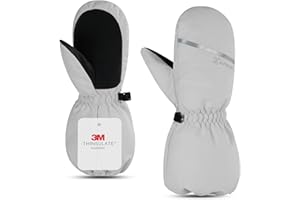 KUTOOK Guanti da Sci per Bambini 2-8 Anni Guanti Invernali Caldi Guanti Neve Bambina Guanti Impermeabili Bambino Termici per Slittino Snowboard Pattinaggio Ciclismo Corsa