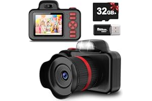 GREENKINDER Camara de Fotos Infantil, con Tarjeta TF de 32 GB, 2,0 Pulgadas Cámaras Digitales, Mini DSLR para Regalo de Cumpleaños para Niños de 3-12 Años