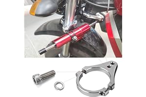 ‎FULLIBARS Clip-on Lenkungsdämpfer Schelle 42mm Universal Stoßdämpfer Linearer Rohr klemme 42mm Vordergabel 42mm Rohrschelle Motorrad Zubehör Halterung Kragen
