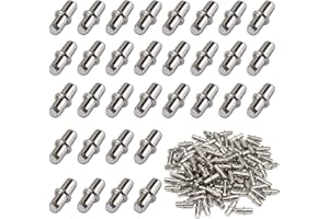 ACONDE Wspornik podłogowy 100 sztuk, średnica 5 mm metalowy wspornik półki, srebrny