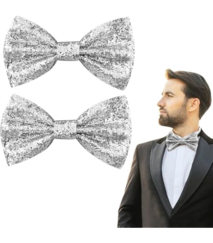 Boland - Nœud Papillon Pailleté, Taille Env. 13 Cm, élastique