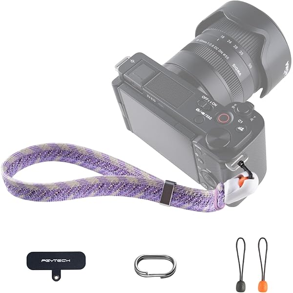 PGYTECH Camerariem Slim Verstelbare Quick Release Schouderriem 820-1360mm Licht Gemengde Kleur voor Spiegelreflex/Compact/Digitale Camera's, Trendy Stijl,Schemer Zwart