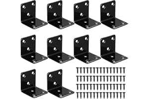 MCBLAST 10 Pz Staffe Angolari Metallo per Legno, Staffa Angolare a 90 gradi, 40x40x40mm Squadrette Angolari, Connettore Squadretta Giunzione, Supporto Supporti per Mensole Mensola da Muro Tavoli, Mobili