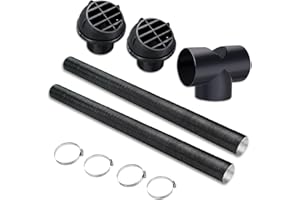 BODYGAD Standheizung Diesel Rohr Kanal 75 mm Auto Heizung T-Rohr-Set Heizrohr Autoluftheizer Zubehör, Warmluftauslass Entlüftungsschlauch Rohrleitung Clips Set für Standheizung Auto Parkplatz