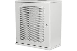 DIGITUS Armoire réseau 19 Pouces 12U - Non montée - Montage Mural - Profondeur 400 mm - Charge admissible 60 kg - Porte perforée