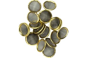 Weedness Filtri per Bong Premium 17 mm Ø - 100 Pezzi Filtri in Acciaio Filtri per Tubi Chillum Filtri per Inserti Filtri in Metallo Filtri per Testa Accessori