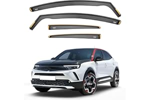 iSpeed Premium Wind Deflectors for VAUXHALL MOKKA MK2 5-doors 2020-onwards - Keep Your Car Ventilated in Rain - Reduce Wind Turbulence - 4pc Set, Tinted, In-Channel Type