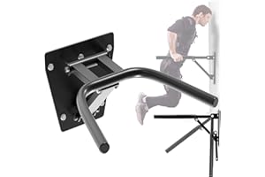 Senshi Japan Dip-Station zur Wandmontage, zusammenklappbar, für Calisthenics, Körpergewicht und gewichtete Dips, Klimmzüge – perfekt für Heim-Fitnessstudios, Garagen, Gärten usw.