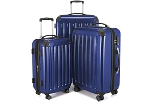 HAUPTSTADTKOFFER Alex - 3er Kofferset, TSA, Trolley-Set, Rollkoffer, Reisekoffer, (S, M & L), Dunkelblau