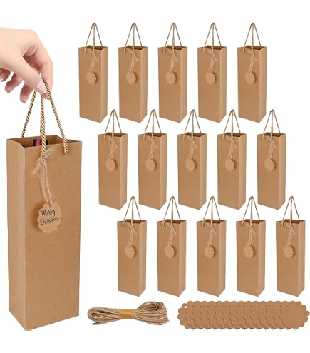 LaoZan Sacchetto Regalo Protezione per Bottiglie Vino Busta Porta Vino Champagne PU Cuoio Portabottiglie Natalizie (Rosso#3(Bottiglia Singola), 9 * 9 * 41cm