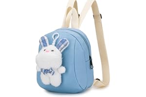 BAGROUPS Sac à Dos Peluche Jouet Doux et Sacoche pour Tout-Petits, Petit Sac à Dos pour Enfant Garçon Fille 3-5 Ans - 27x22x9cm