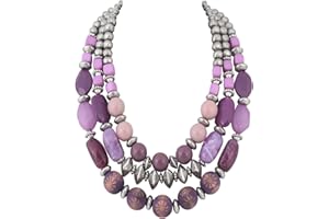 Bocar 3 Layer Chunky Statement Beaded Necklace Fashion Multi Layer Women Collar Necklace(NK-10625)