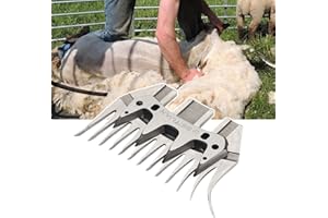 PROBEEALLYU 13 dientes de repuesto para tijeras de ovejas universal de lana peine cortador cortadora tijeras ovejas cabras alpaca ganado animal granja (Scimitar)