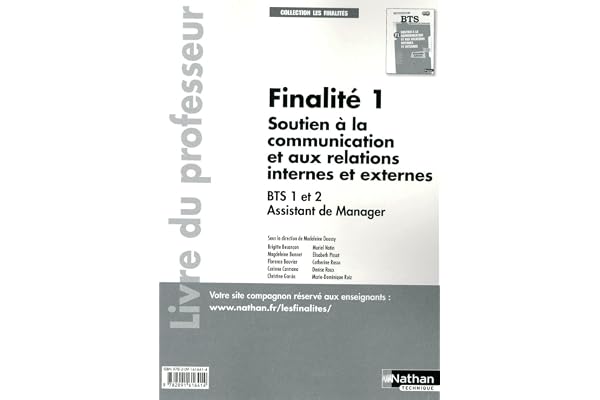 Finalité 1 - Soutien à la communication et aux relations internes et externes