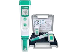 Apera Instruments EC20 EC-metr, miernik przewodności w formacie kieszonkowym (dokładność 1%, czujnik BPB, wskaźnik temperatury, kompletny zestaw)