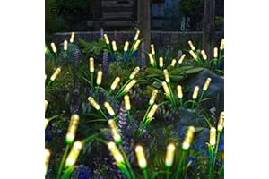 ‎BXROIU BXROIU Solarlampen Schwankende Lichter für Außen,LED Solar Wegeleuchte Deko für Garten,Gehweg, Hochzeit, Party, Weihnachten, Landschaftsbeleuchtung(Warm Weiß, 2 Stück)