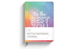 Rileys & Co Carnet de notes à pois 20,3 x 15,2 cm avec couverture rigide « Be the Best You » - Carnet de motivation