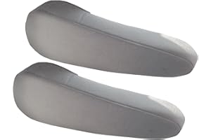 FH Group Flat Cloth Fabric Armrest Cover Semi-Universal Fit, One Pair Gray